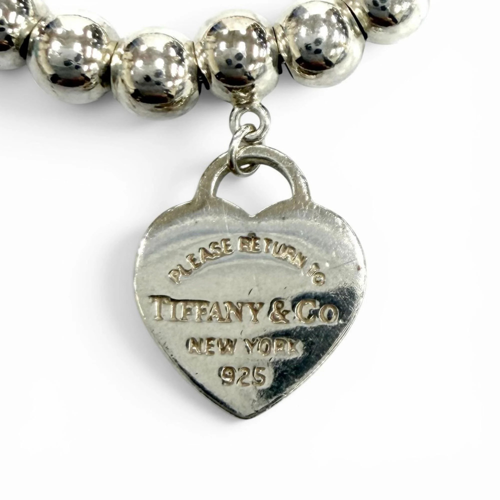 TIFFANY Blue Heart Charm Bracelet - Picture 5 of 8